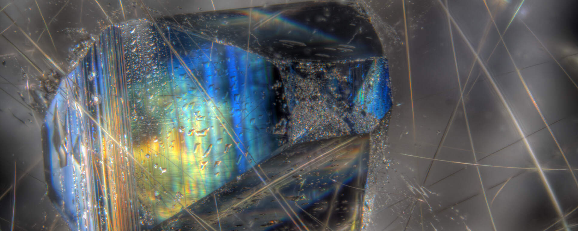 Inclusions of anatase crystal and rutile fibres in rock crystal from Brazil
